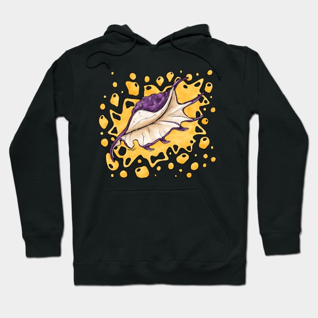 Purple conch shell with bright colors, spider conch Hoodie by NadiaChevrel